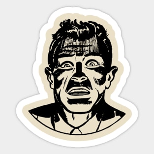 Scary Man Pop-Art Design Sticker